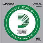 D'Addario Nickel Wound Electric Guitar Single String .036