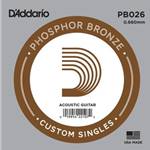 D'Addario Phosphor Bronze Acoustic Guitar Single String .026