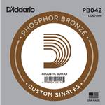 D'Addario Phosphor Bronze Acoustic Guitar Single String .042