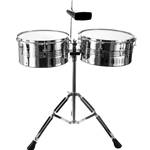 Granite Percussion Timbale Set w/Stand & Cowbell
