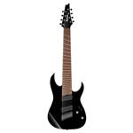 Ibanex RGMS8BK RG Multi Scale 8-String Electric Guitar- Black