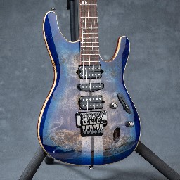 Ibanez S1070PBZCLB S Premium 6 String Electric Guitar w/Bag - Cerulean Blue Burst