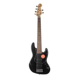 Squier Affinity Series® Jazz Bass® VI, Laurel Fingerboard, Black Pickguard, Black Metallic