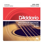 D'Addario EJ39 12 String Acoustic Guitar Strings 12-52
