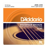 D'Addario EJ41 12-String Phos.Bronze, X-Light 9-45 Strings