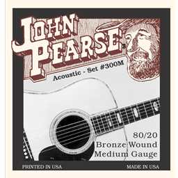 John Pearse 300M Guitar Strings, 80/20 Bronze, 13-56 Medium