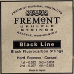 Fremont Sop/Con Ukulele String Set Black Hard Tension