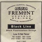 Fremont Black Fluorocarbon Tenor Ukulele Strings Set Low G