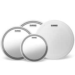 EVANS EPP-EC2SHDD-R EC2S Clear Rock Pack (10", 12", 16") with 14" HD Dry Snare Batter
