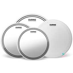 EVANS EPP-EC2SHDD-S EC2S Clear Standard Pack (12", 13", 16") with 14" HD Dry Snare Batter