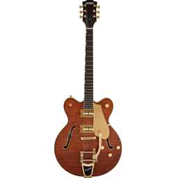 Gretsch Electromatic LTD Flame Okoume Broadkaster with Bigsby -  Roundup Orange