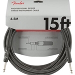 Fender Professional Series Instrument Cable 15'- Gray Tweed