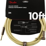 Fender Deluxe Series Instrument Cable Right-Angle 10'- Tweed