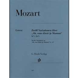 12 Variations on Ah Vous Dirai-Je, Maman K265 (300e) Piano - Mozart