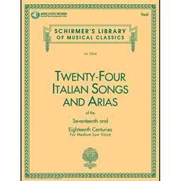 24 Italian Songs & Arias Medium Low Voice - Book/Online Audio