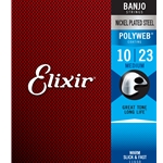 EL11650 Elixir Polyweb 5 String Banjo Strings - medium .010 -.023
