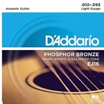 D'Addario EJ16 Phosphor Bronze Strings 12-53