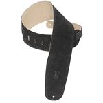 Levy's 3.5" Classic Black Suede Guitar Strap