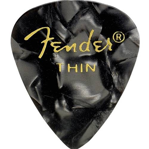 Fender 351 Pick Black Moto Thin (12 Pack)