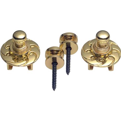 Strap Lock Buttons Gold