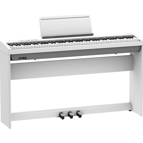 Roland FP-30X White Digital Piano - Stand and Pedal Package