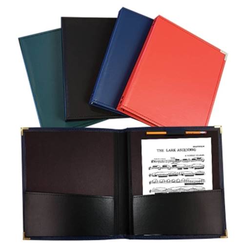 Leatherette Band Folder Blue