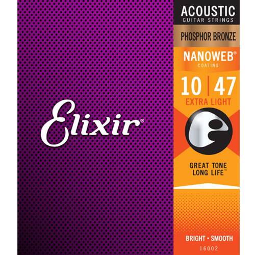 Elixir Nano Acoustic Guitar Strings 10-47