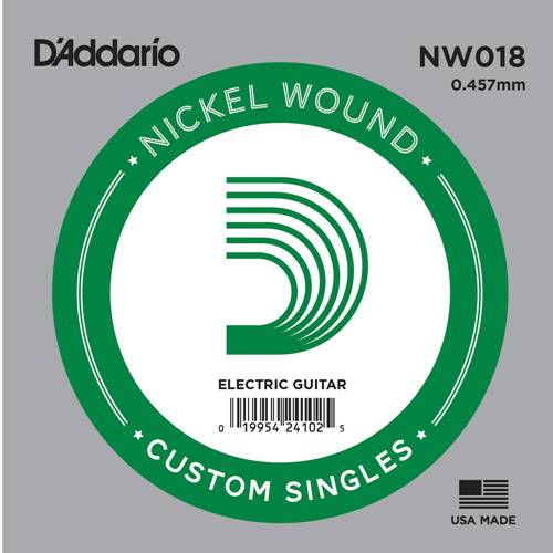 D'Addario Nickel Wound Electric Guitar Single String .018