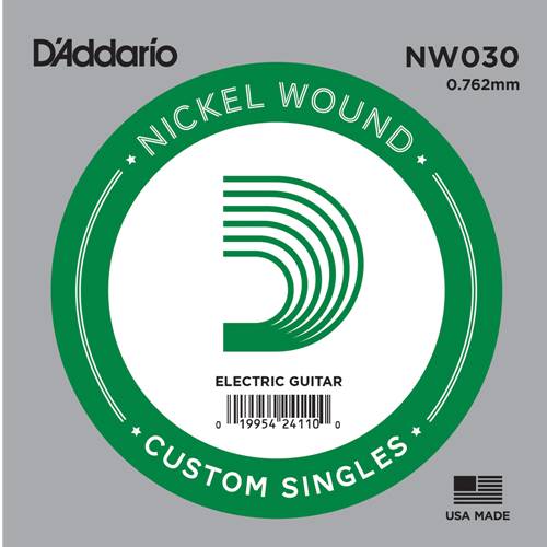 D'Addario Nickel Wound Electric Guitar Single String .030