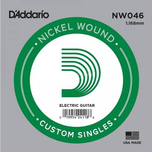 D'Addario Nickel Wound Electric Guitar Single String .046