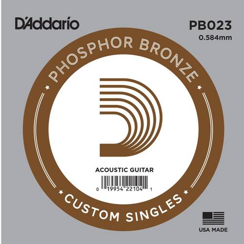 D'Addario Phosphor Bronze Acoustic Guitar Single String .023