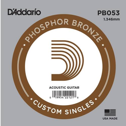 D'Addario Phosphor Bronze Acoustic Guitar Single String .053