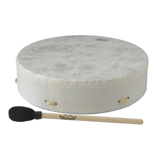Remo 14" Buffalo Drum With Mallet- White
