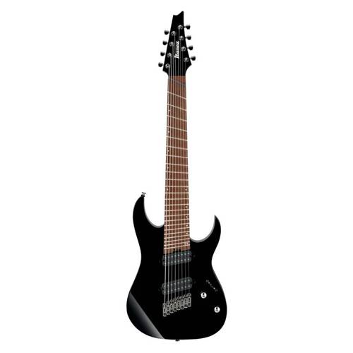 Ibanex RGMS8BK RG Multi Scale 8-String Electric Guitar- Black