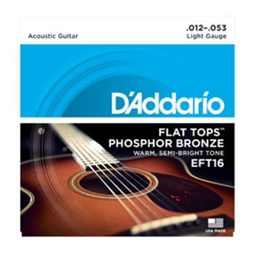 D'Addario EFT16 Flat Top Acoustic Strings 12-53