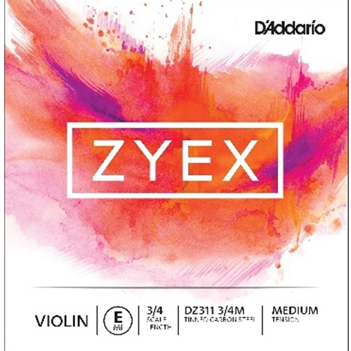 D'Addario Zyex E String 3/4 Violin