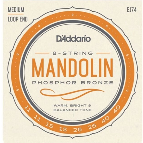EJ74 D'addario Mandolin String Set Bronze 11-40