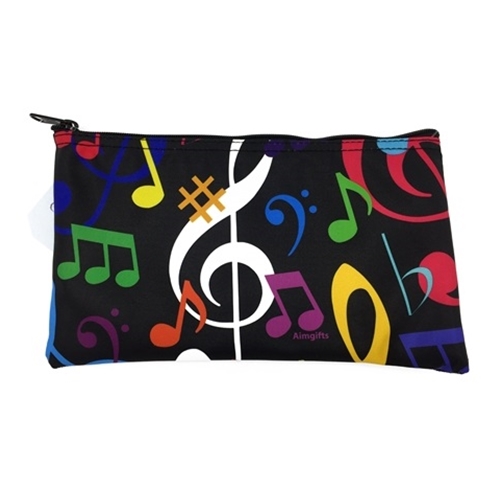 Zippered Pouch Music Notes