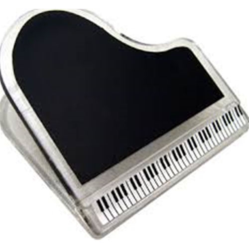Large Piano Shaped Clip