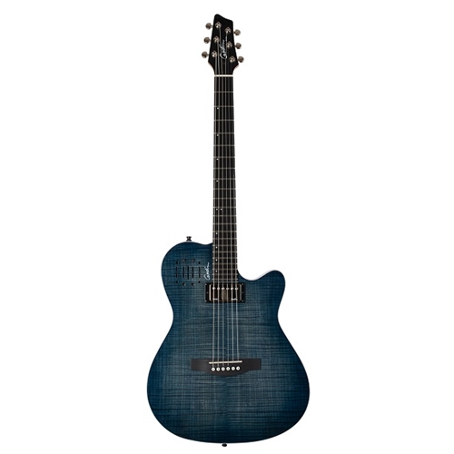 Godin A6 Ultra Denim Blue Flame Guitar