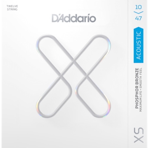 D'Addario XS 10-47 Guitar 12 String Set Phosphor Bronze X-Light