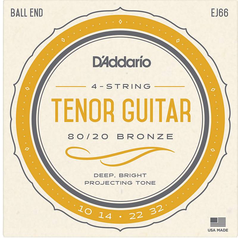 D'addario EJ66 4-String Tenor Guitar Strings, 80/20 Bronze (10-32)