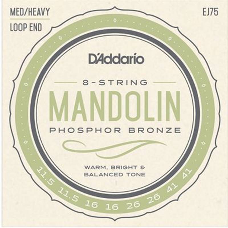 D'addario EJ75 Mandolin Bluegrass Strings, Phospho Bronze (11.5-41)