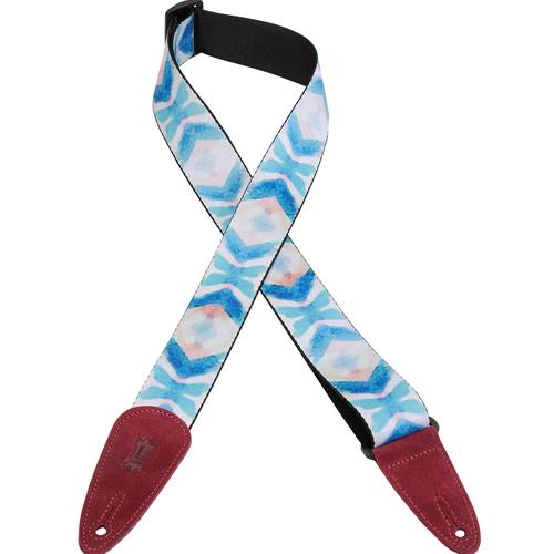 Levy's 2" Sublimation Printed Blue Guitar Strap